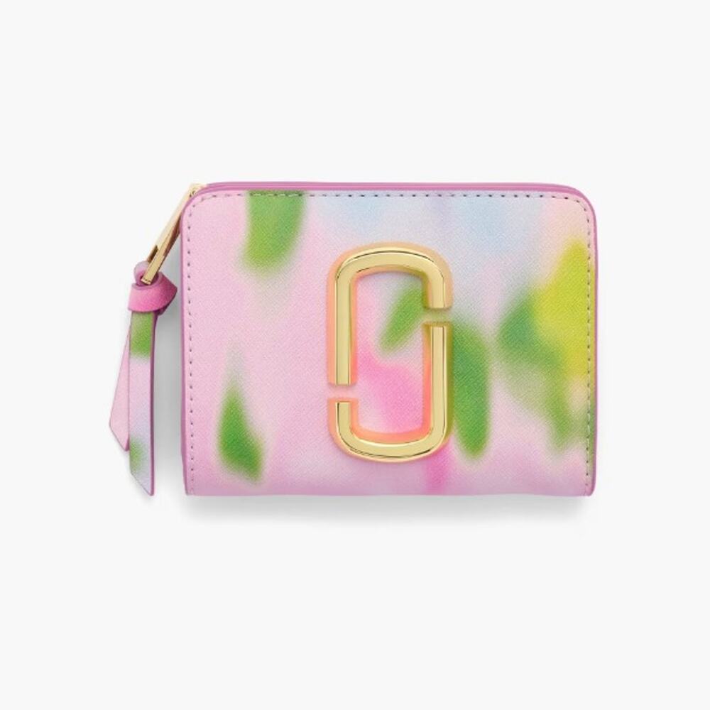 Last 2‼️Marc Jacobs The Blurred Floral Snapshot Mini Compact Wallet 2P6SMP002S01